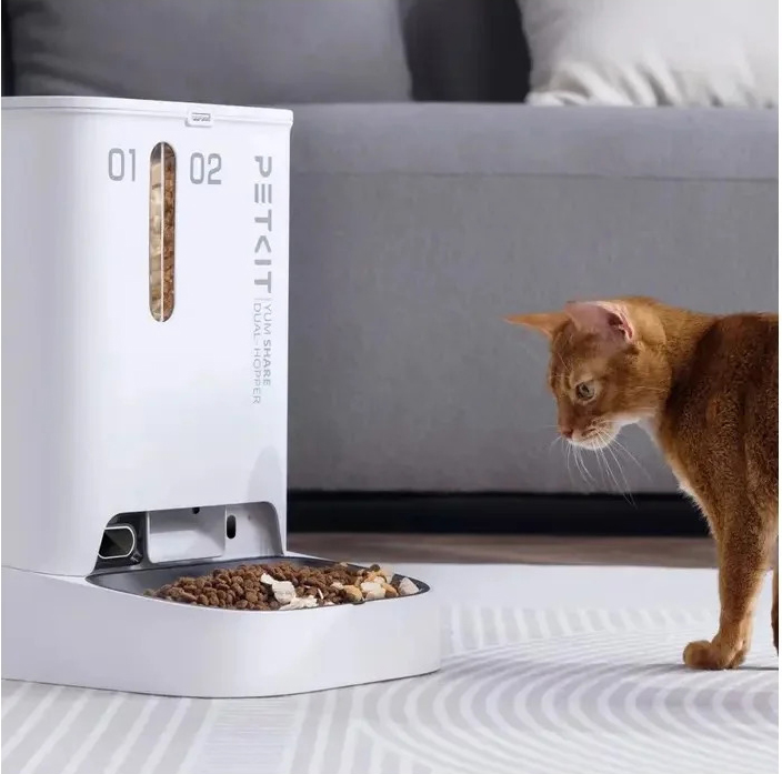 Автоматическая кормушка PETKIT Yumshare Dual-Hopper with Camera 5 л с камерой 1080P и двухсторонней аудиосвязью